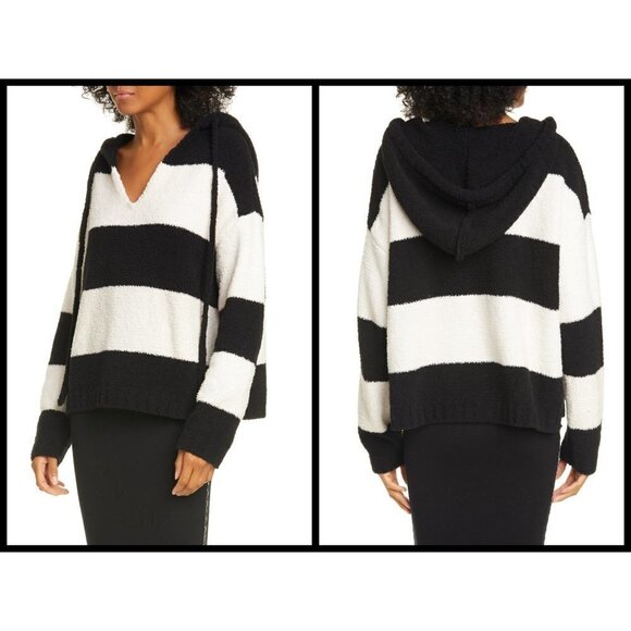 💕ATM💕 Chenille Bold Stripe Hoodie Sweatshirt - Picture 11 of 16